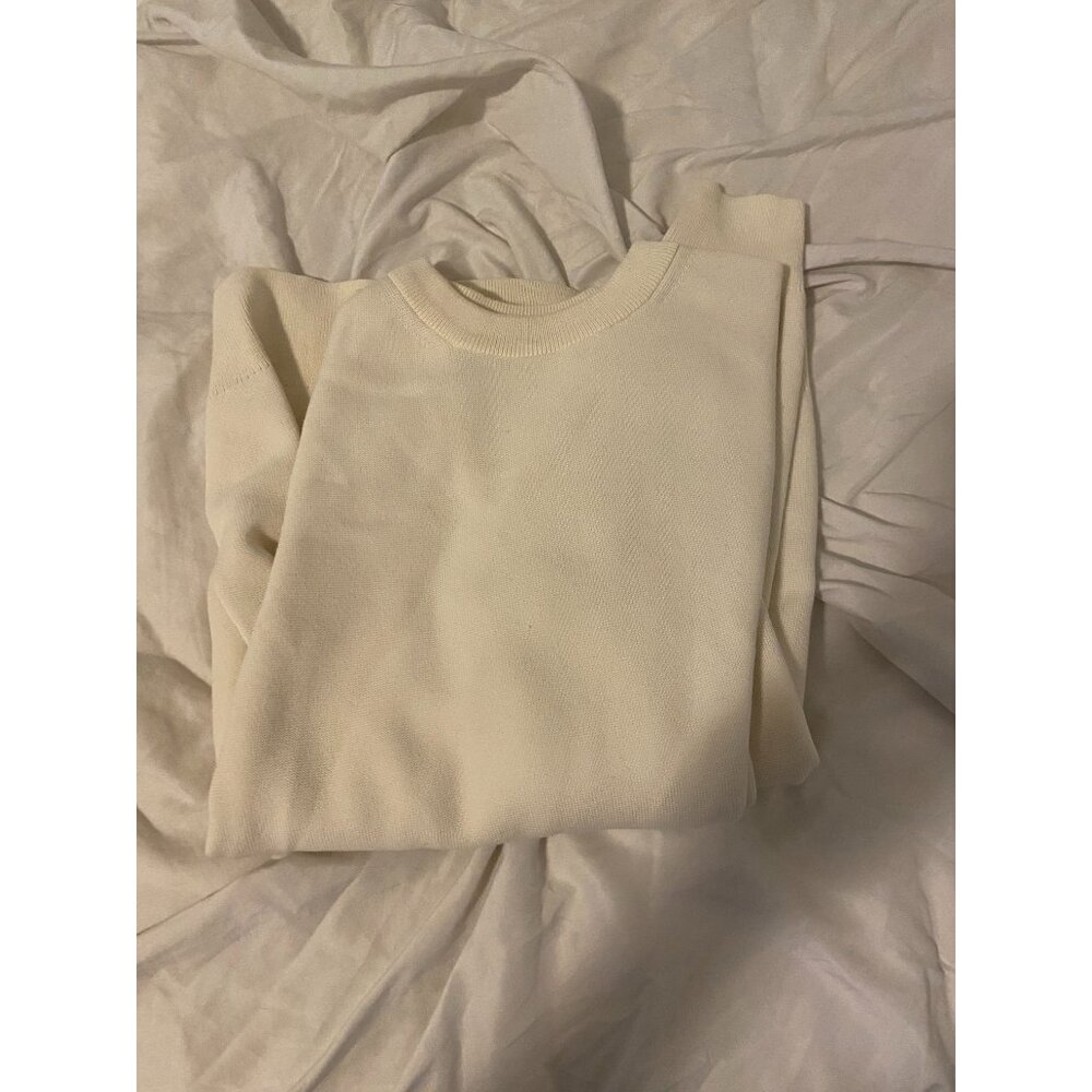 white sweater